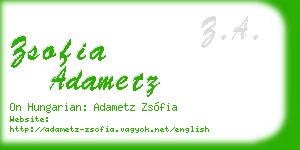 zsofia adametz business card